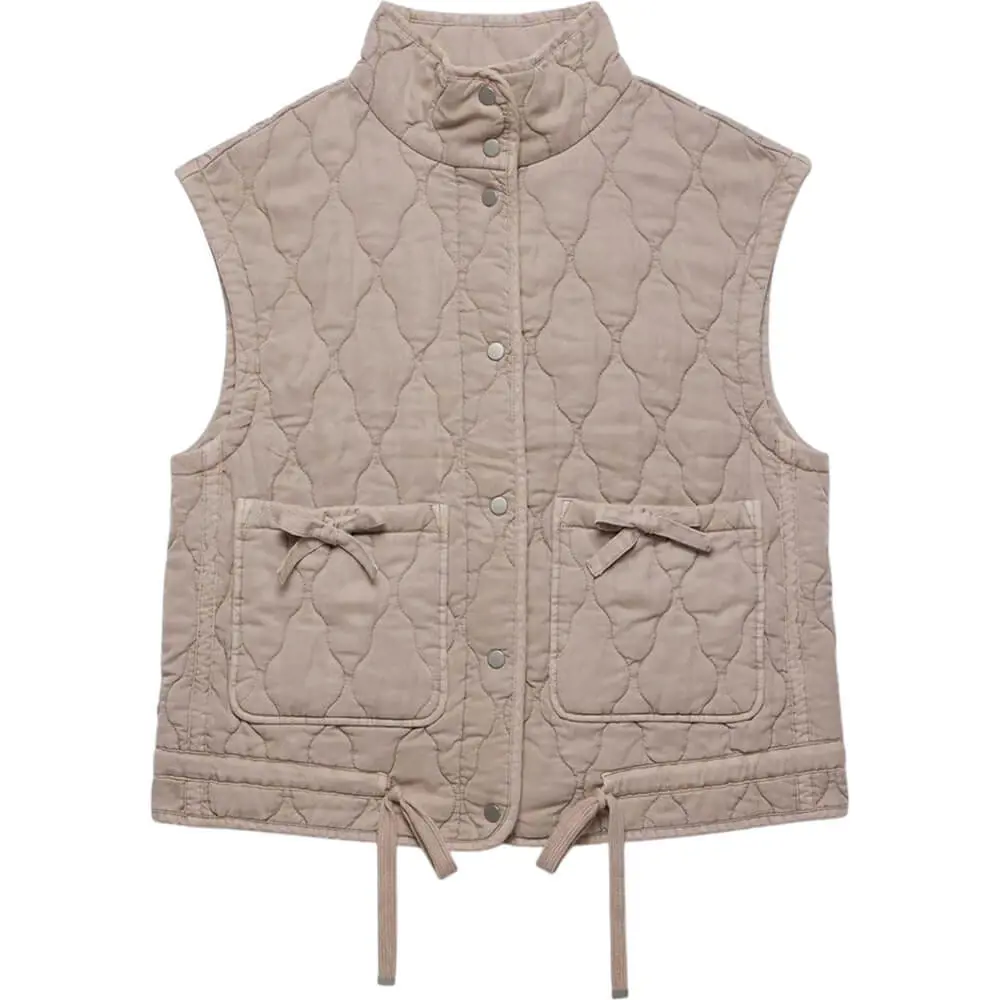 Mint Velvet Washed Pink Quilted Gilet